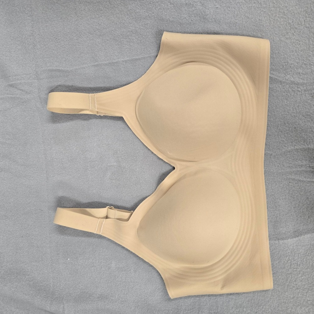 OEAK Seamless Wireless Lifting Bra Beige Nude Size Large Adjustable Straps